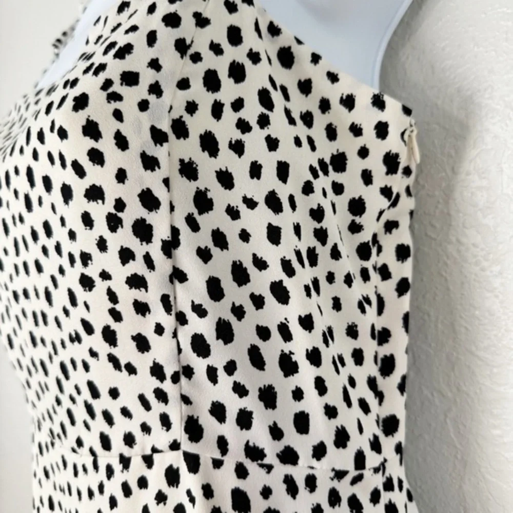 NWT GB Girls white ivory black spot sleeveless mini dress XL